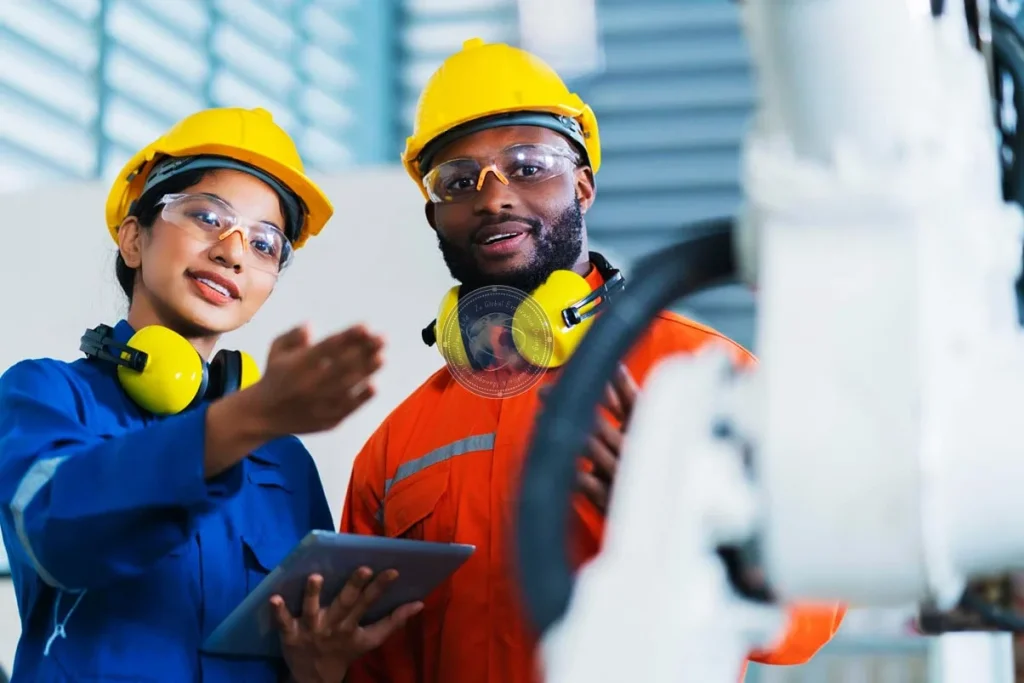 HSE compliance consulting in Ghana – ZE Global expert conducting workplace safety inspection