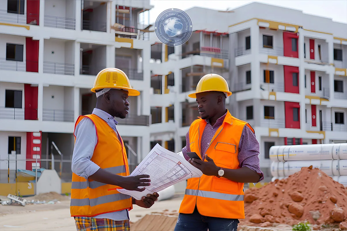 ZE Global providing construction project management in Ghana at a commercial build site