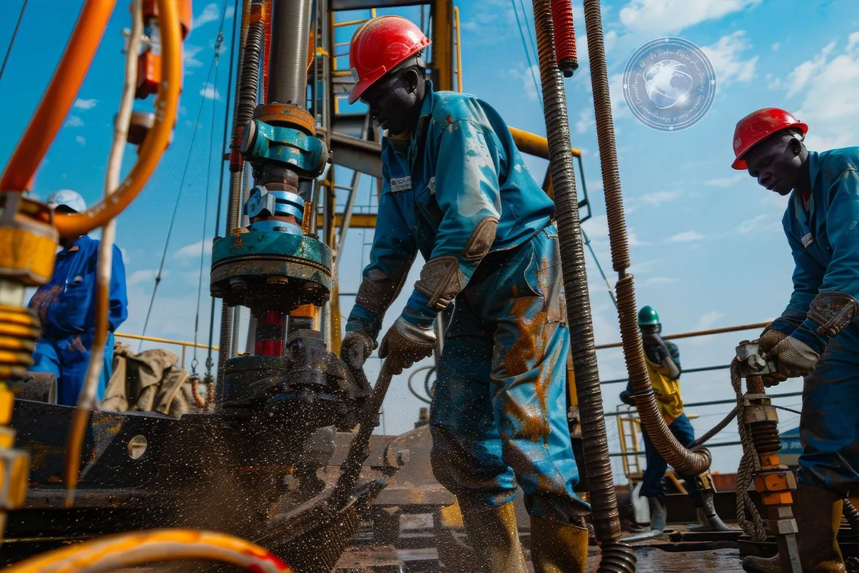 ZE Global conducting mineral exploration drilling in Ghana's diverse terrains